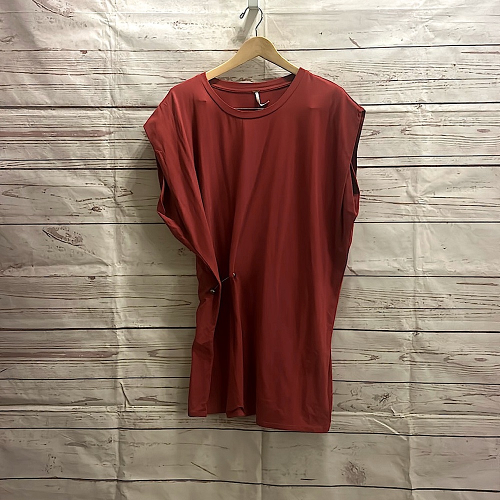 Free People Jersey Dress with Brass “Pin”